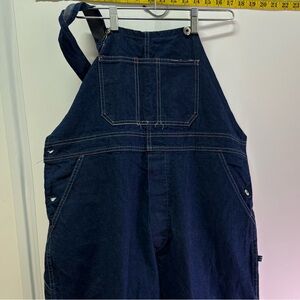 70s-80s Men's Big Bill Dark Blue Denim Overalls